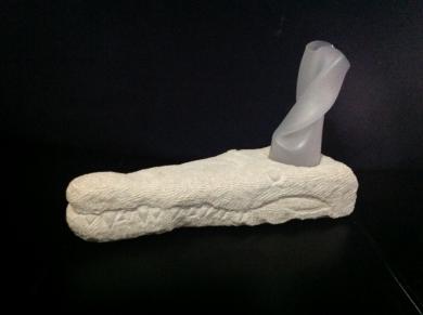 Crocodile Rock, sculpture with ambiance light