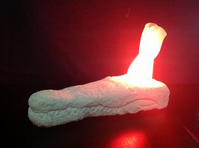 Crocodile Rock, sculpture with ambiance light